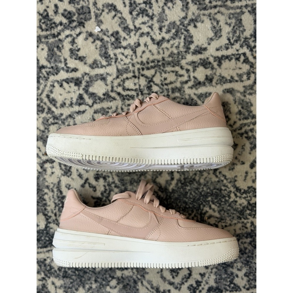 Nike Air Force 1 PLT.AF.ORM Platform Pink Oxford Leather DJ9946-602 Women - Picture 8 of 10